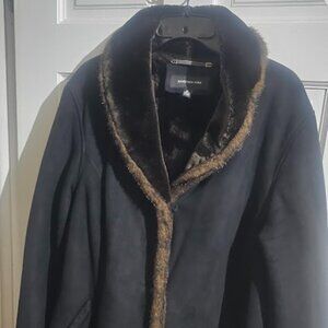 Jones New York XL Suede and Faux Fur Coat